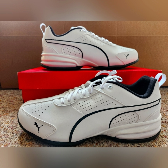 Puma Tazon Advance Leather Men's Athletic Sneaker White Running Shoe Size 10 - Picture 1 of 4